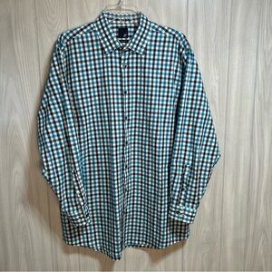 J. Ferrar Slim Fit Mechanical Stretch Long Sleeve Button Up Shirt Size Large